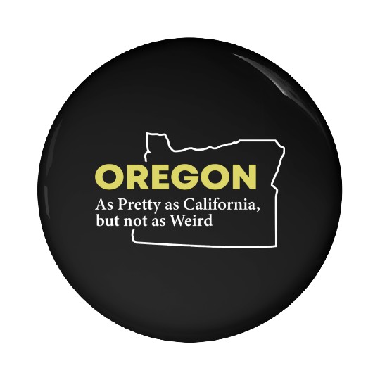 Pretty Oregon Map Design for proud Oregonians Pin Buttons