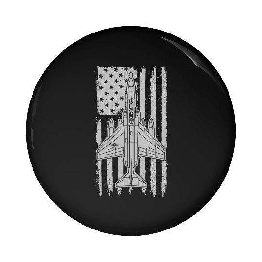 F-4 Phantom Fighter Jet Airplane American Flag F4 Pin Buttons