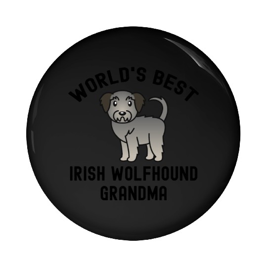 World's Best Irish Wolfhound Grandma Pin Buttons
