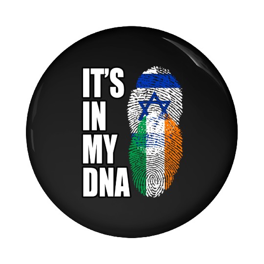 Israel And Irish Mix Heritage DNA Flag Pin Buttons