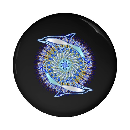 Dolphin Kaleidoscope 10 Pin Buttons