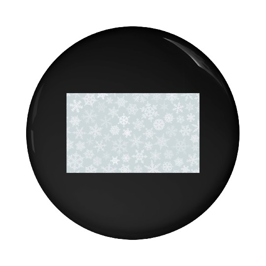 Winter Snowflakes Pattern Grey White Pin Buttons