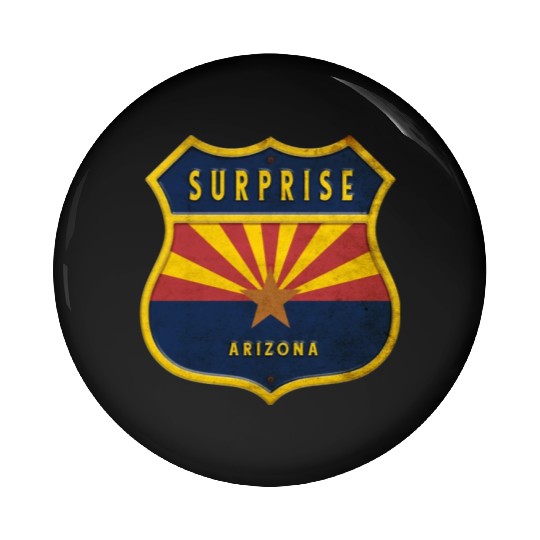 Surprise Arizonna flag crest design Pin Buttons