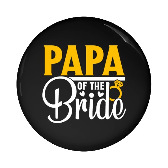 Papa Of The Bride Wedding Party Matching Gift Pin Buttons