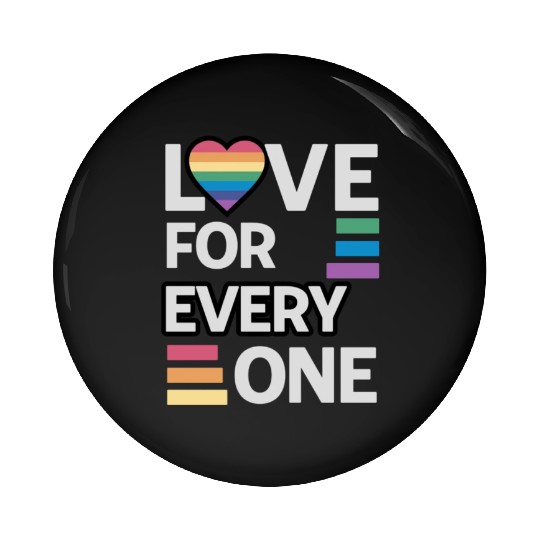 Rainbow unisex love for everyone Pin Buttons
