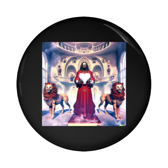 Jesus the Lion Hearted Pin Buttons