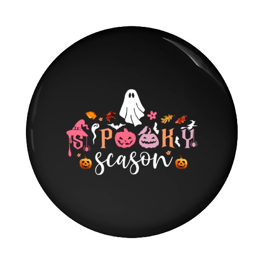 Funny Halloween Retro Spooky Season Pin Buttons