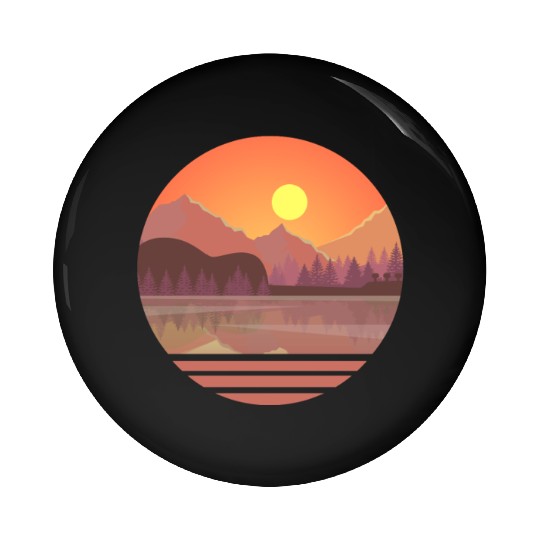 Guitar Player Retro Reflection Acoustic Electric Pin Buttons