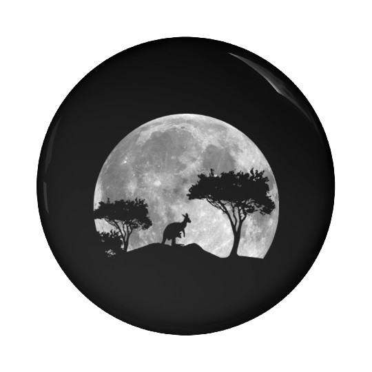Great Kangaroo By Night Pin Buttons