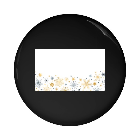 Elegant Snowflakes White Gold Silver Pin Buttons