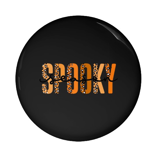 Spooky Season Halloween Leopard Pin Buttons