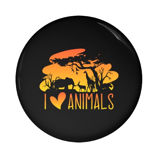 Wild Animal Lover Safari Sunset African Pin Buttons