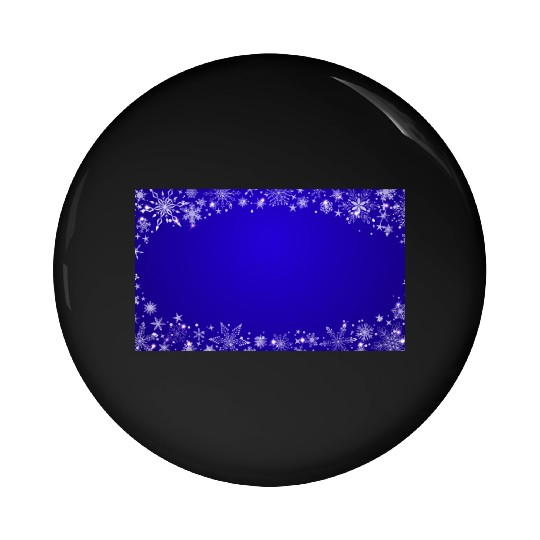 Modern Navy Blue Snowflakes Pattern Pin Buttons