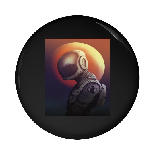 Space astronaut science planets astronomy design Pin Buttons