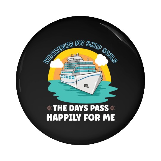 Boating Boat Captain Cruise Ship Cruising Yacht Pin Buttons