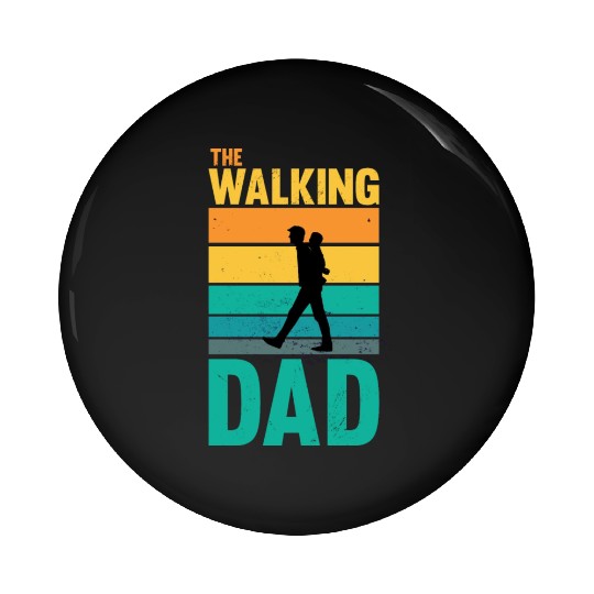 The Walking Dad Retro Pin Buttons