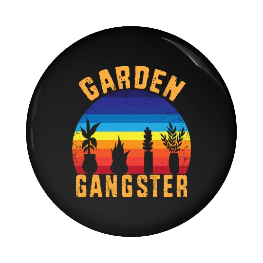 Funny Gardener Botanical Garden Gangster Pin Buttons
