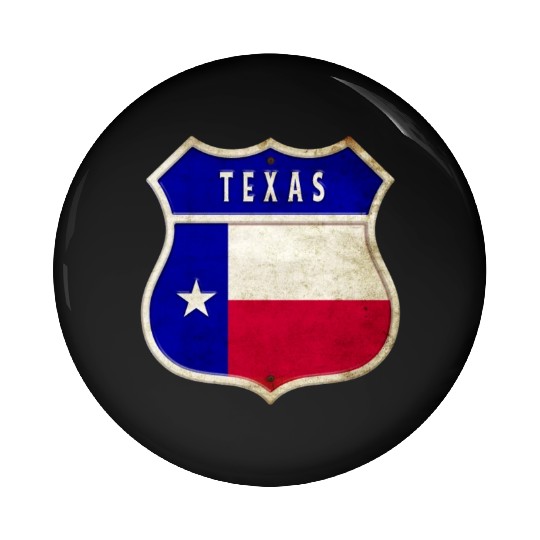 Texas coat of arms flag design Pin Buttons