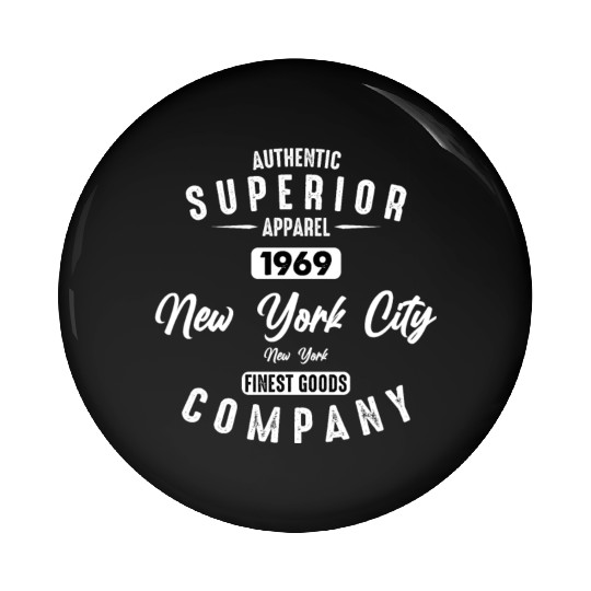 New York City Born In 1969 Vintage Birthday Pin Buttons