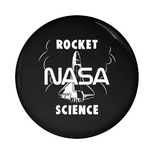 NASA Rocket Science RocketShip Pin Buttons