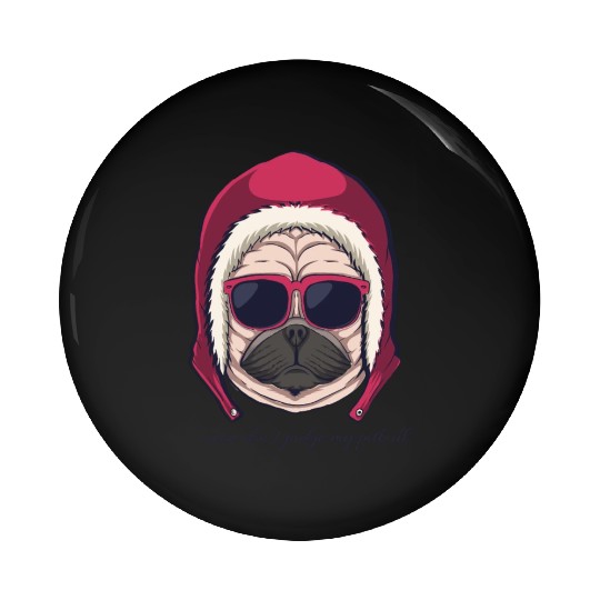 neon don’t judge my pitbull Pin Buttons