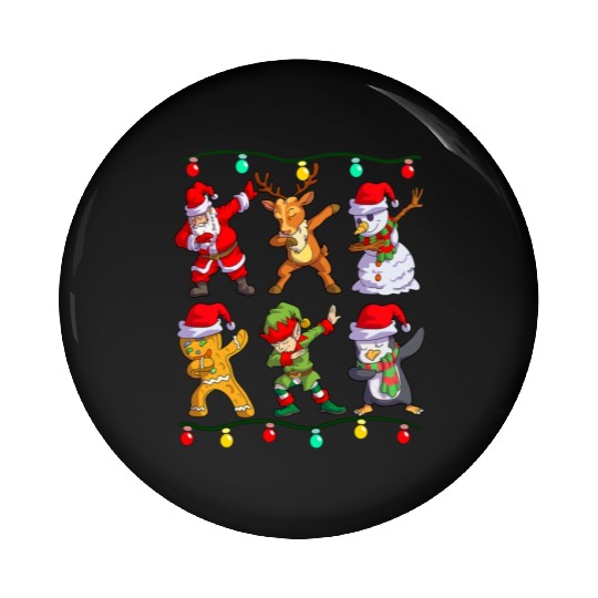 Christmas Dabbing Santa Elf De Friends Xmas Pin Buttons
