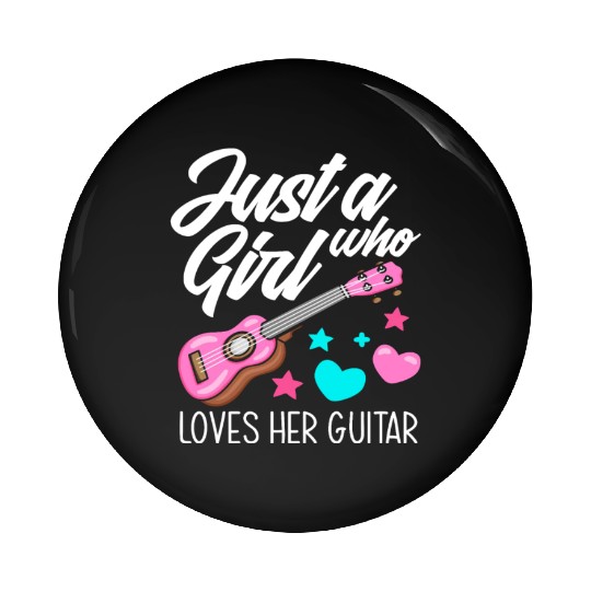 Guitar Girl Guitar Player Pin Buttons