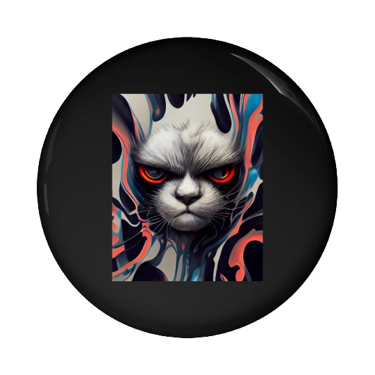 Angry Cat Pin Buttons