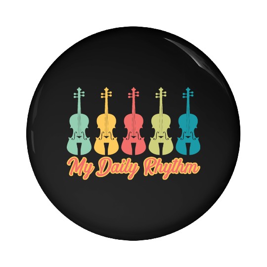 Daily Rhythm Orchestra Music Instrument Violinist Pin Buttons