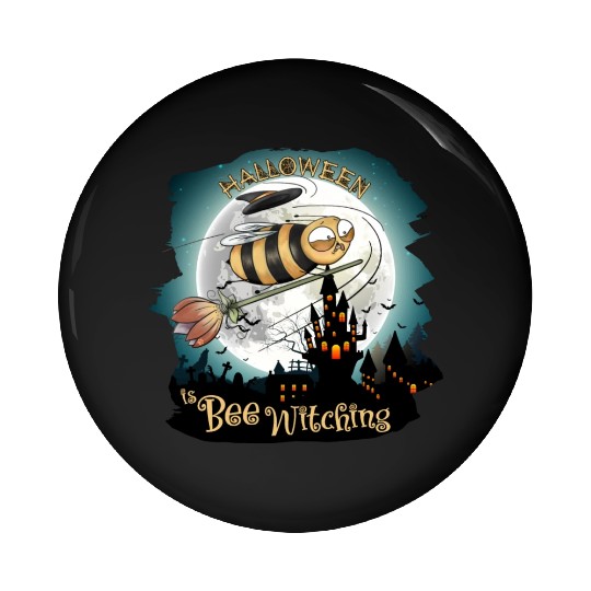 Halloween is Bee Witching Pin Buttons