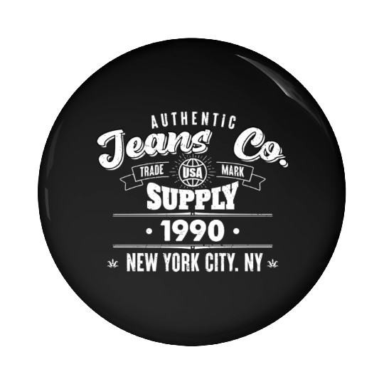 New York City Born In 1990 Vintage Birthday Pin Buttons