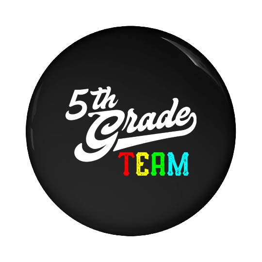 5Th Grade Team Baseball Style Teacher Team Pin Buttons