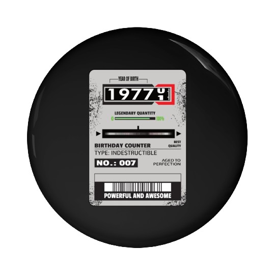 electricity meter birthday 1977 electrician gift Pin Buttons