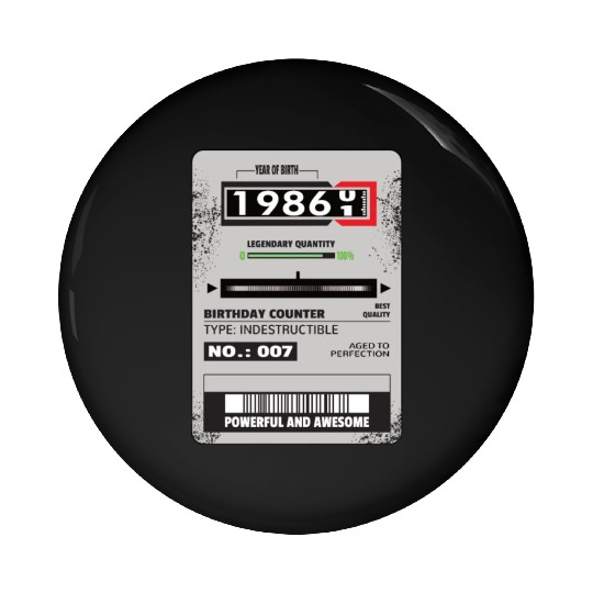 electricity meter birthday 1986 electrician gift Pin Buttons