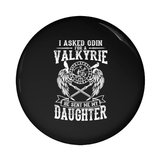 Asked For Valkyrie Viking Odin Thor Valhalla Pin Buttons