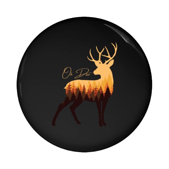 Oh Deer forest Pin Buttons