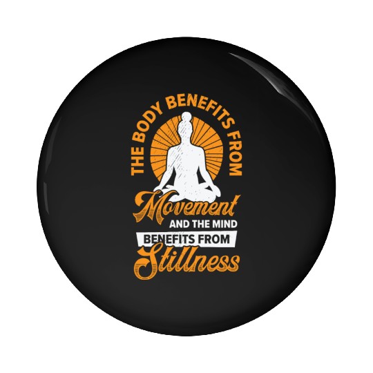 Serenity Meditating Yoga Fan Spiritual Relaxation Pin Buttons