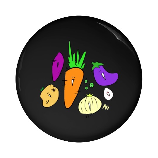 Vegetable friends Pin Buttons