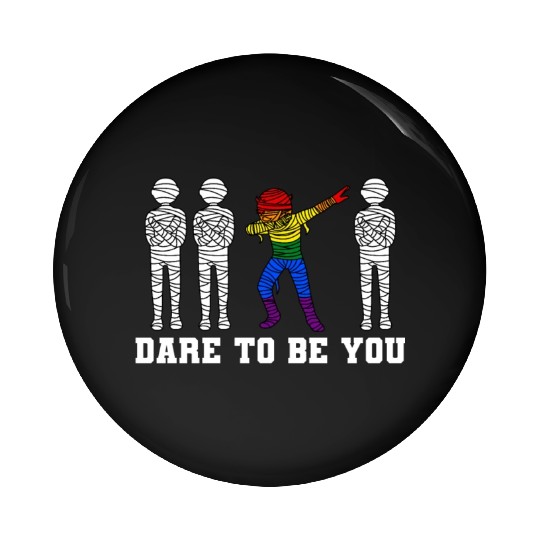 Dabbing Mummy LGBTQ Pride Halloween Pin Buttons