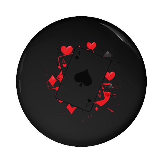 Ace of Spades Playing Card Pin Buttons