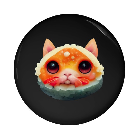 Cute Sushi Cat Pin Buttons
