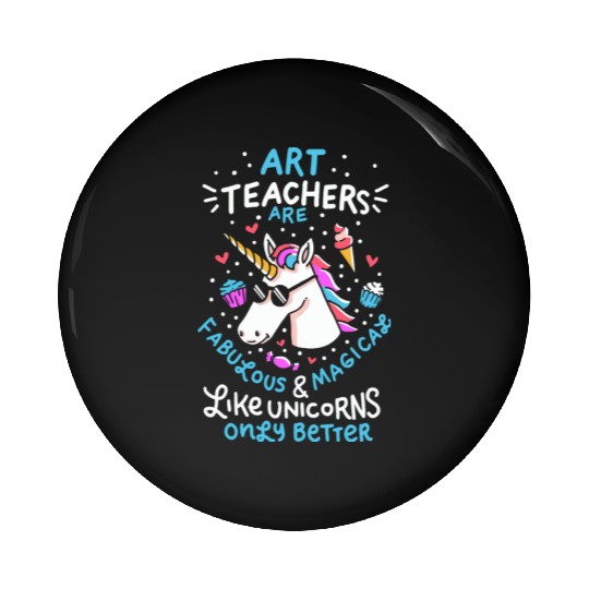 Art teacher gift art teacher school unicorn Pin Buttons