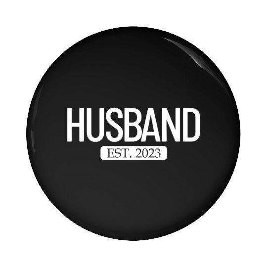 Husband Est. 2023 Matching Couple Newlywed Married Pin Buttons