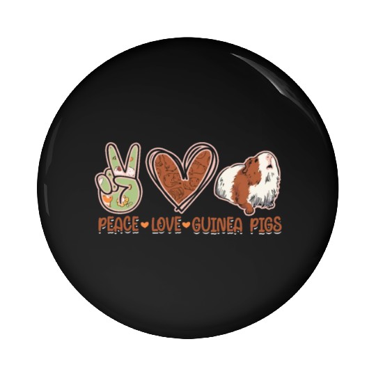 Peace Love Guinea Pigs - guinea Pin Buttons