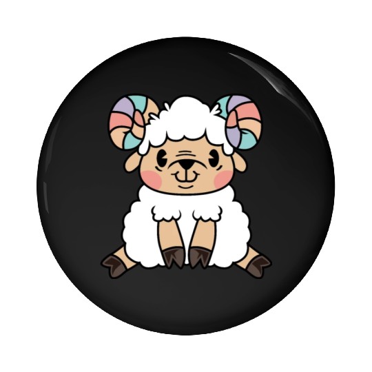 Cute Sheep Farmer Gift Pin Buttons