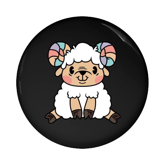 Cute Sheep Farmer Gift Pin Buttons