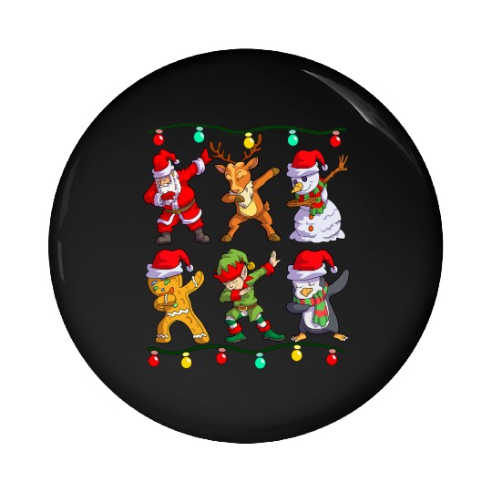 Christmas Kids Boys Men Dabbing Santa Elf Deer Pin Buttons