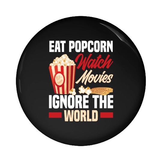 Film Popcorn Cinema Pin Buttons