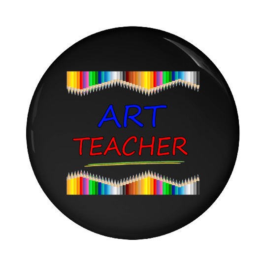 Art Teacher Drawing Painting Fun Artist Gift Pin Buttons