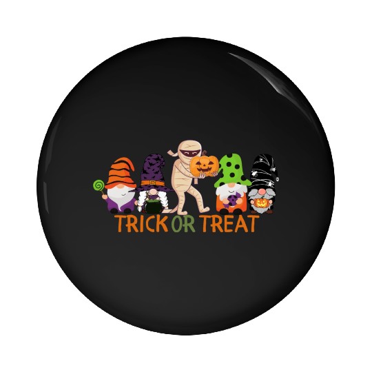 Trick or Treat Gnomes Pin Buttons